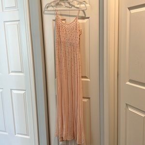 NWT! Free people intimately Rhinestone/Crystal accent strappy maxi dress!! Sz XS